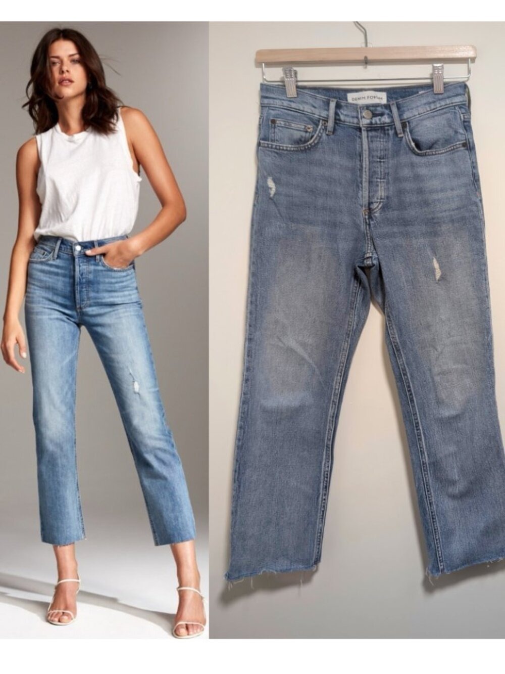 Aritzia Denim Forum | The Arlo High Rise Straight In Light Wash